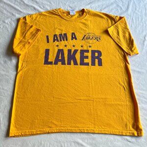 Los Angeles Lakers 2010 Men's X-Large Gold "I Am A Laker" T-Shirt Giveaway